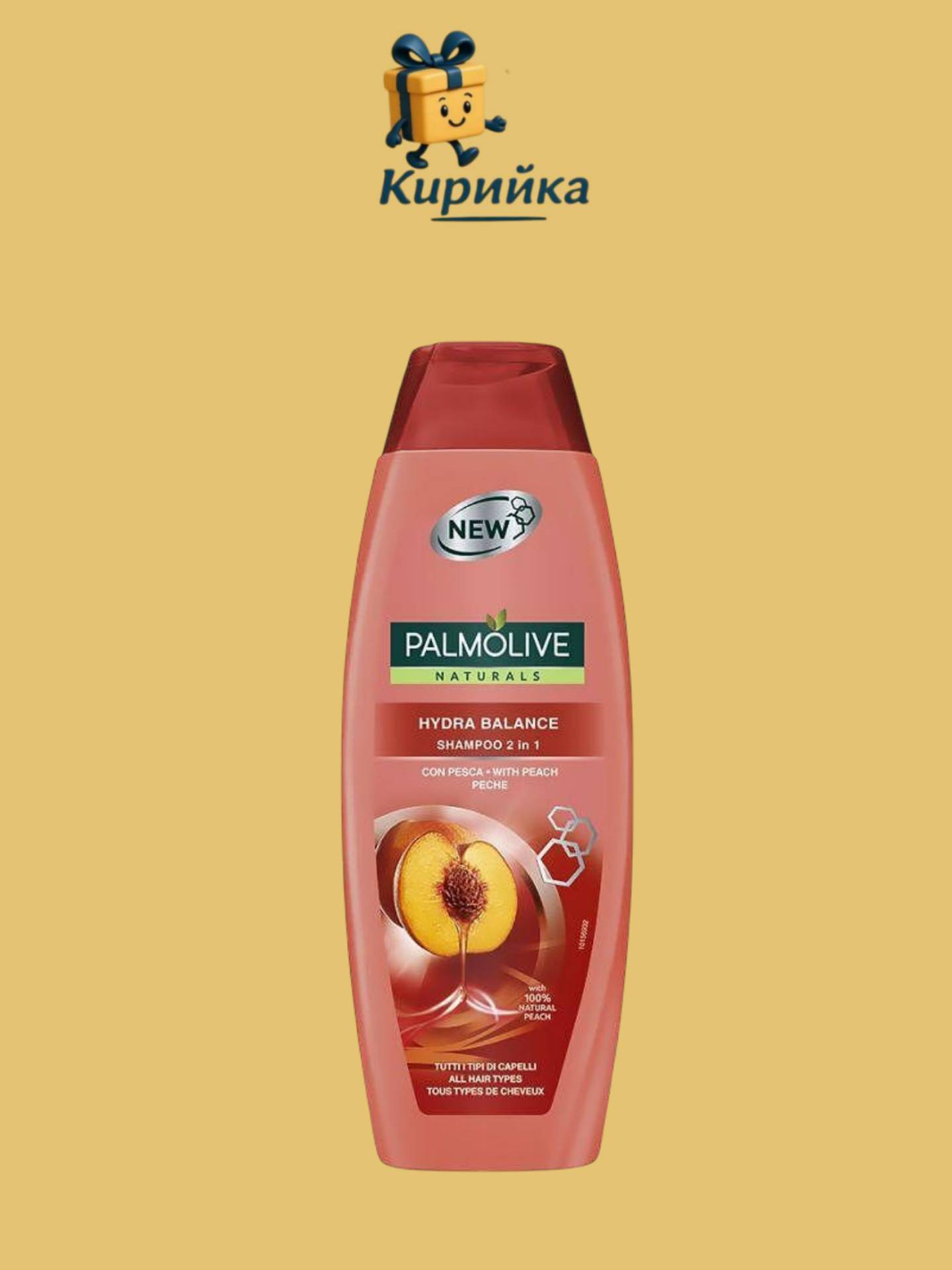 ШАМПОАН ПАЛМОЛИВ 2В1 БЯЛА ПРАСКОВА И КОПРИНА 350МЛ 350ml