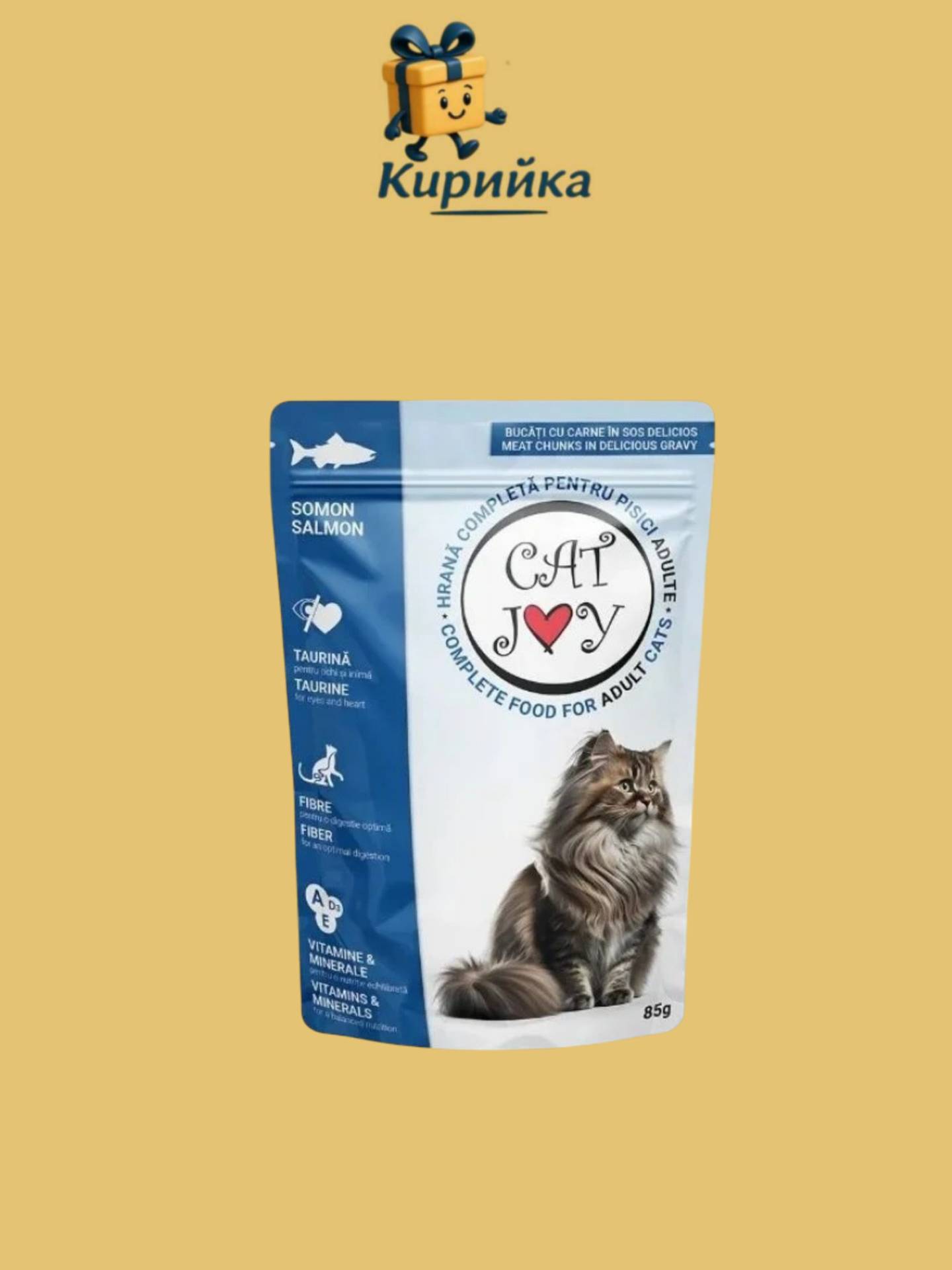ХРАНА ЗА КОТКИ КЕТ ДЖОЙ ПАУЧ СЬОМГА 85ГР 85gr